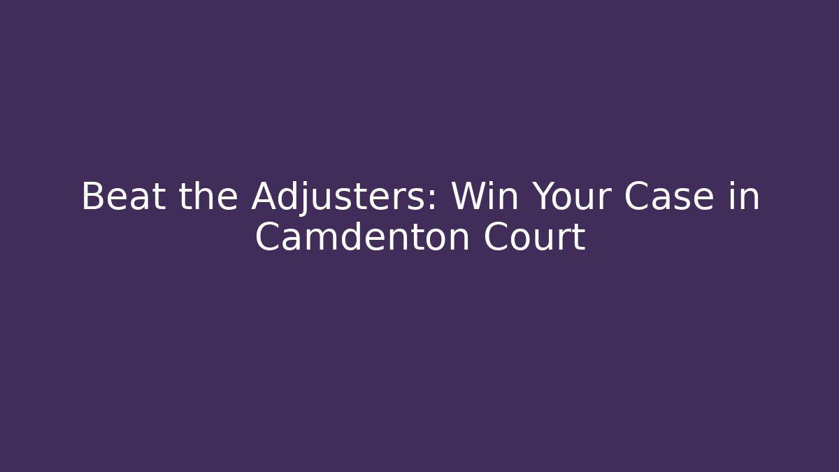Beat the Adjusters: Win Your Case in Camdenton Court