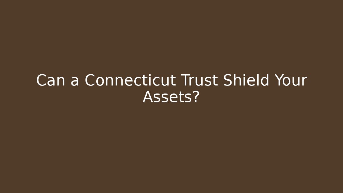Can a Connecticut Trust Shield Your Assets? - V Auction