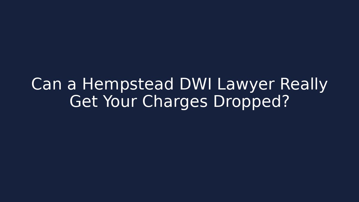 Can a Hempstead DWI Lawyer Really Get Your Charges Dropped? - V Auction