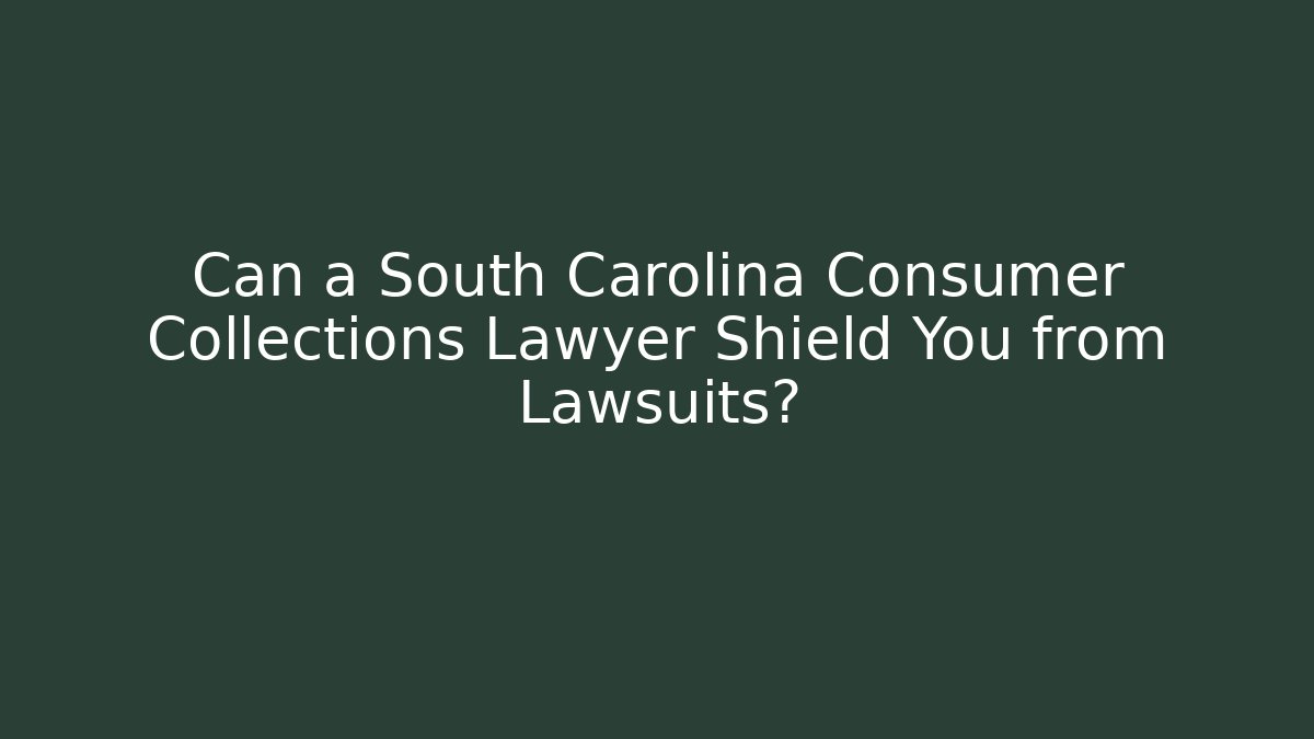 Can a South Carolina Consumer Collections Lawyer Shield You from Lawsuits?