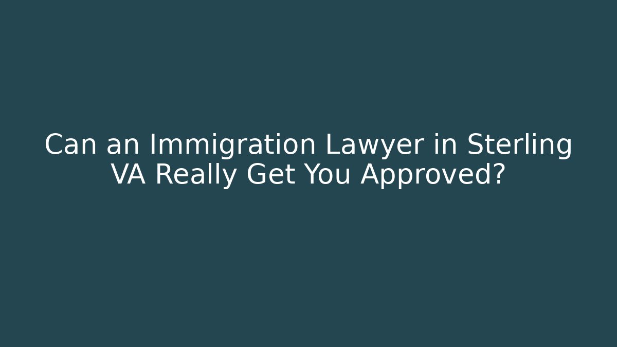 Can an Immigration Lawyer in Sterling VA Really Get You Approved? - V Auction