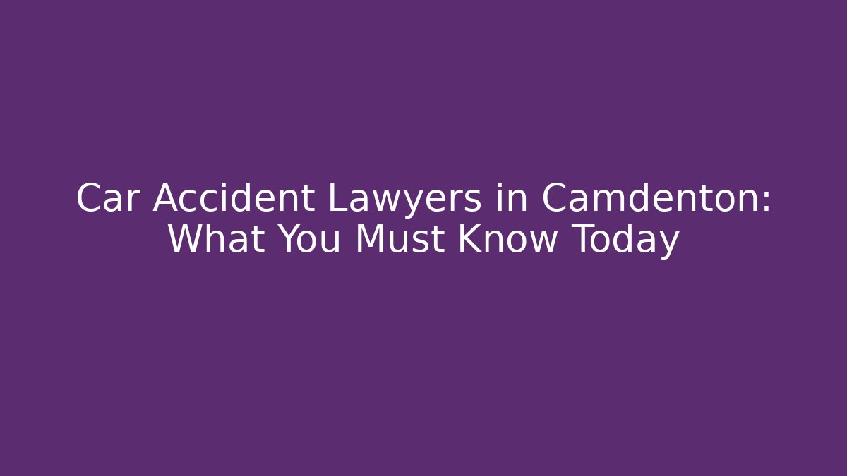 Car Accident Lawyers in Camdenton: What You Must Know Today