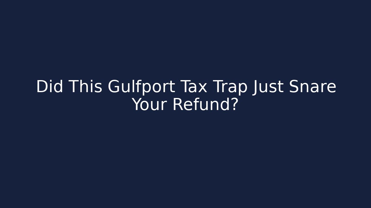 Did This Gulfport Tax Trap Just Snare Your Refund? - V Auction