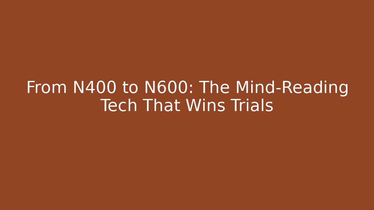 From N400 to N600: The Mind-Reading Tech That Wins Trials