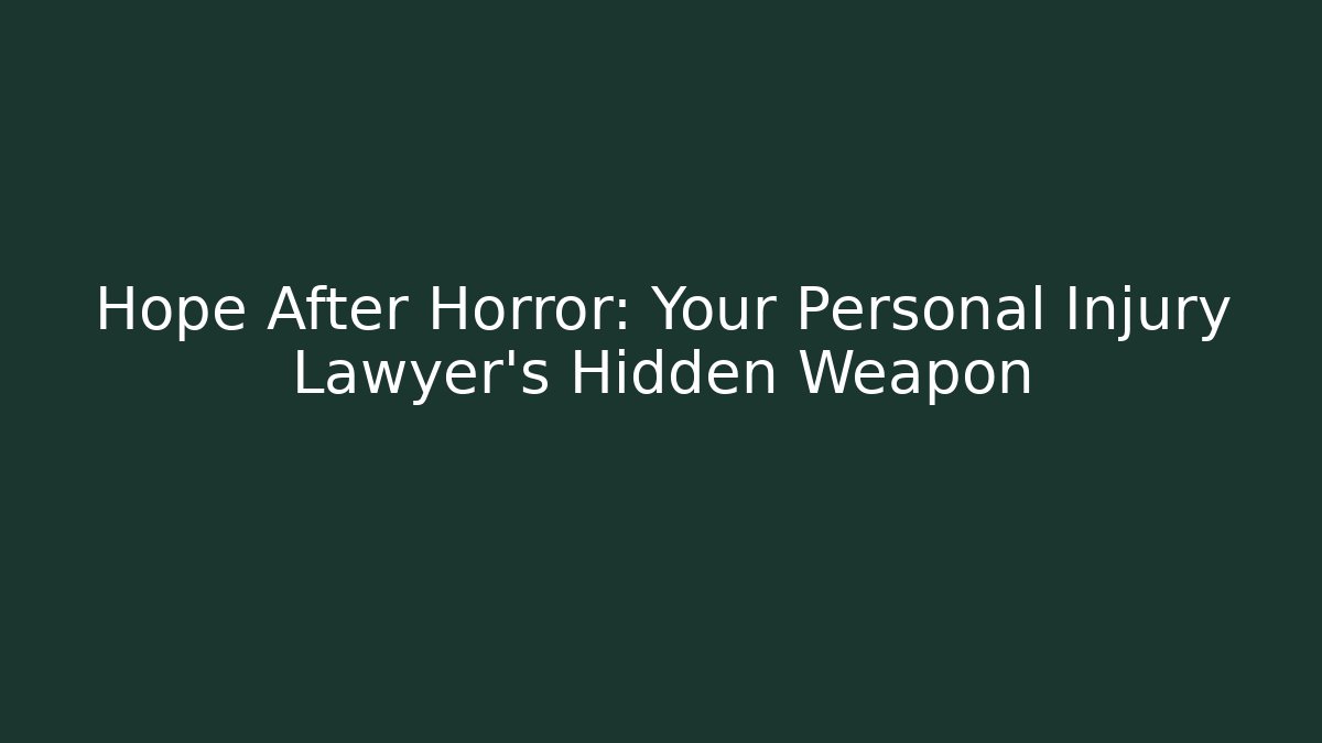 Hope After Horror: Your Personal Injury Lawyer’s Hidden Weapon - V Auction