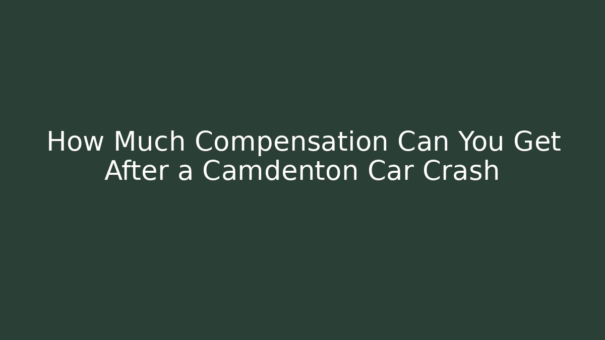 How Much Compensation Can You Get After a Camdenton Car Crash