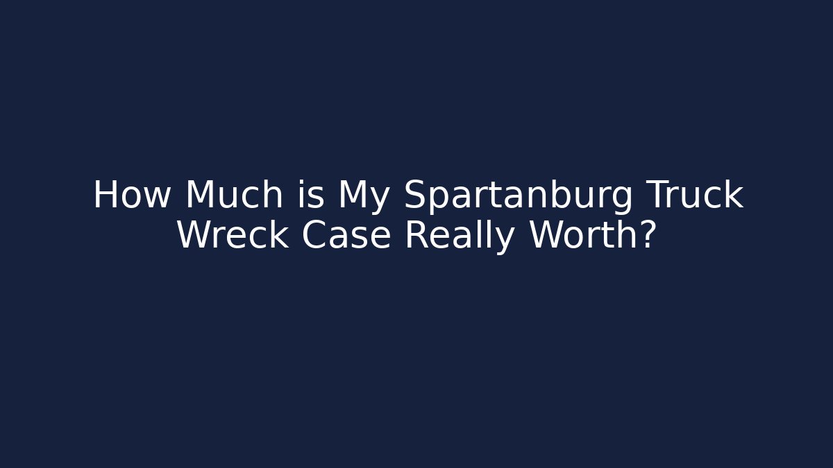 How Much is My Spartanburg Truck Wreck Case Really Worth? - V Auction