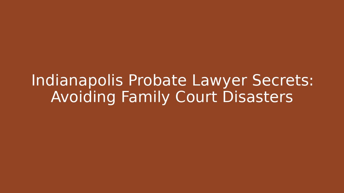 Indianapolis Probate Lawyer Secrets: Avoiding Family Court Disasters - V Auction