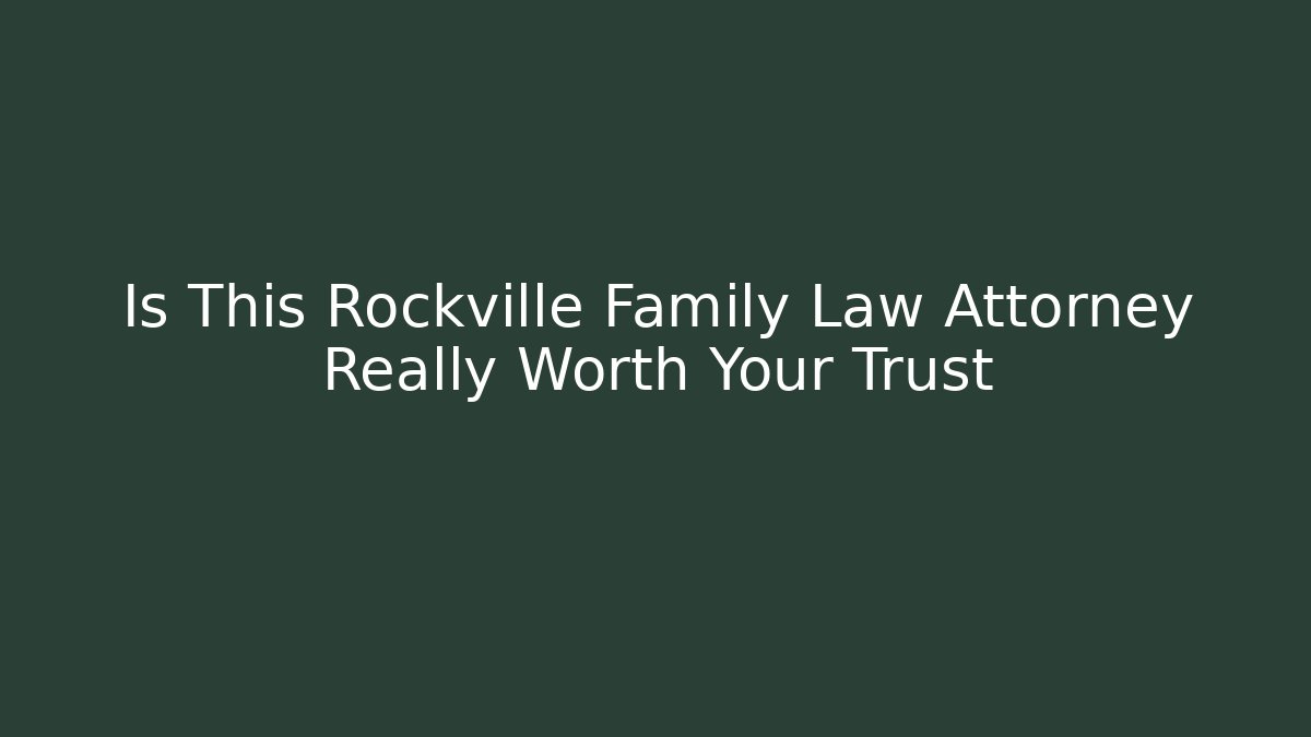 Is This Rockville Family Law Attorney Really Worth Your Trust - V Auction
