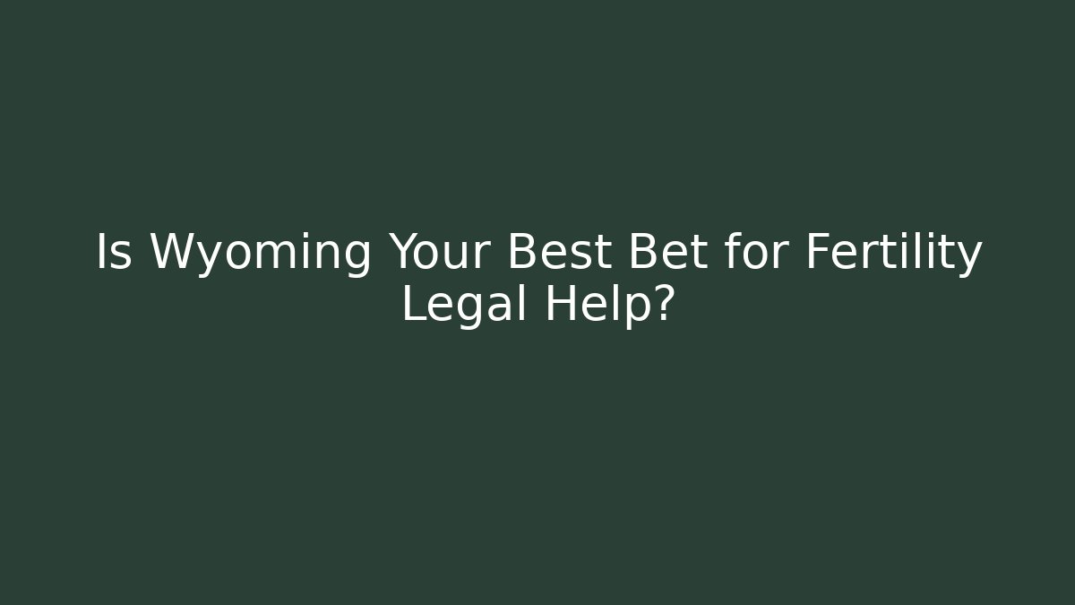 Is Wyoming Your Best Bet for Fertility Legal Help?
