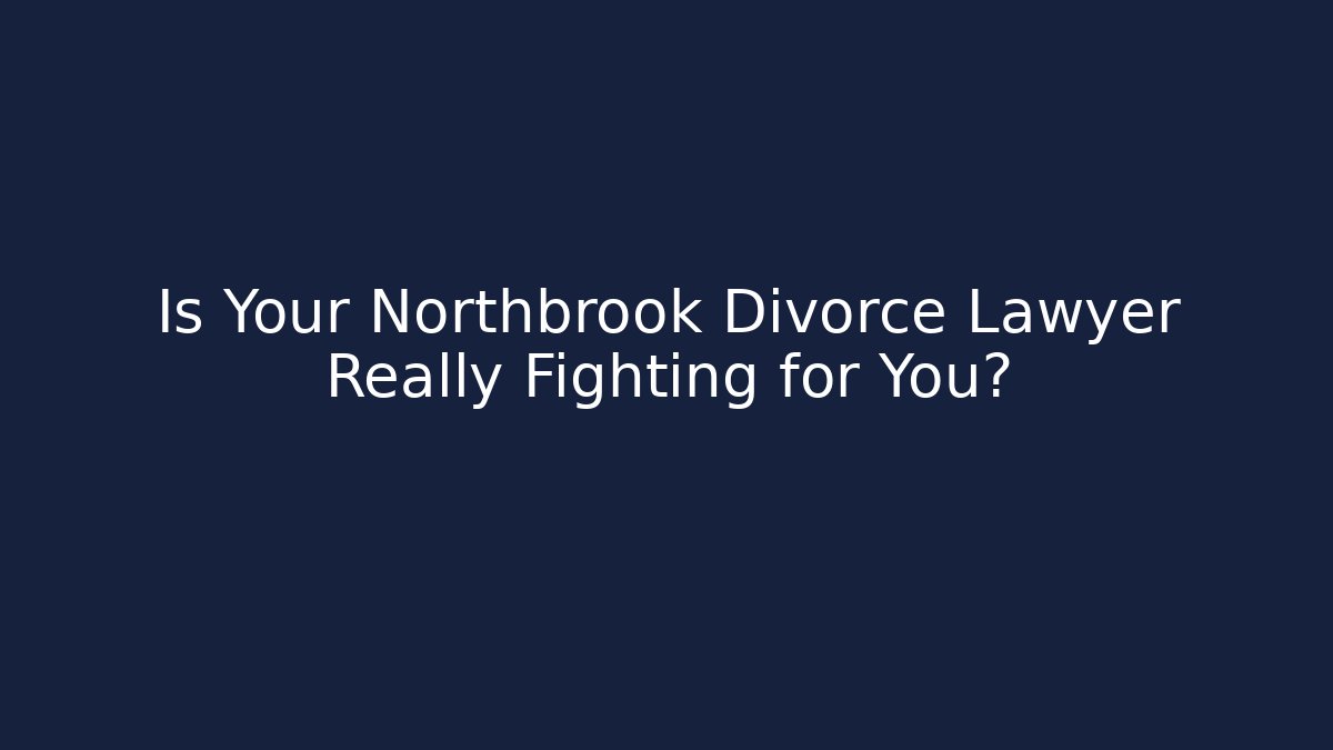 Is Your Northbrook Divorce Lawyer Really Fighting for You? - V Auction