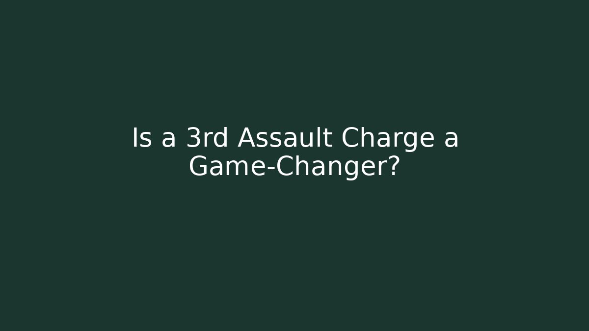 Is a 3rd Assault Charge a Game-Changer?