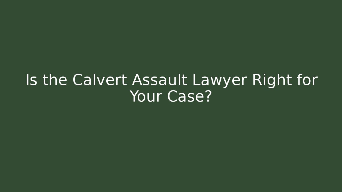 Is the Calvert Assault Lawyer Right for Your Case? - V Auction