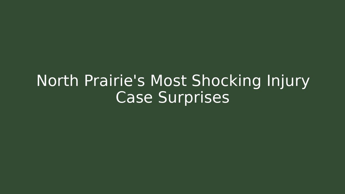 North Prairie’s Most Shocking Injury Case Surprises