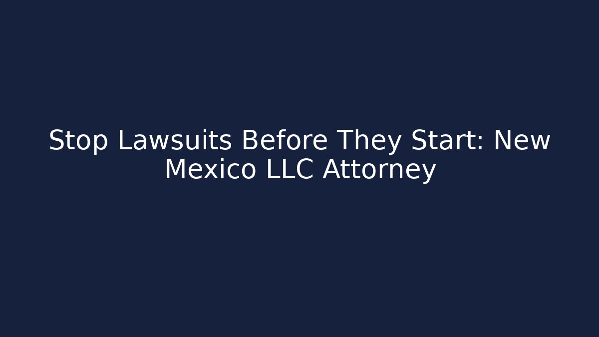 Stop Lawsuits Before They Start: New Mexico LLC Attorney - V Auction