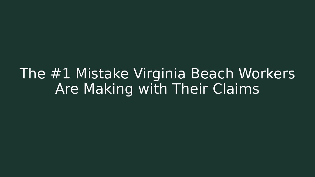The #1 Mistake Virginia Beach Workers Are Making with Their Claims - V Auction