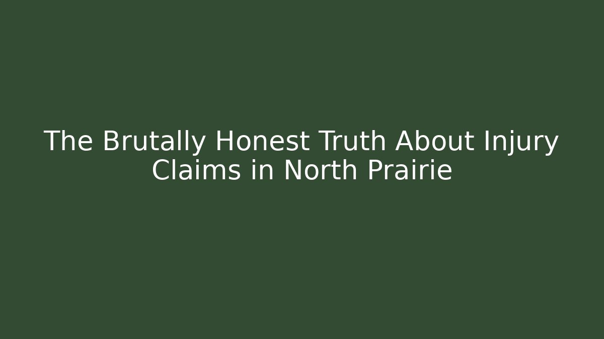 The Brutally Honest Truth About Injury Claims in North Prairie