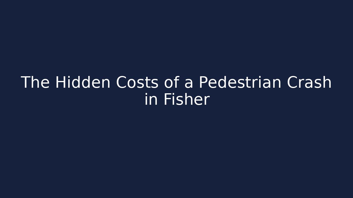 The Hidden Costs of a Pedestrian Crash in Fisher
