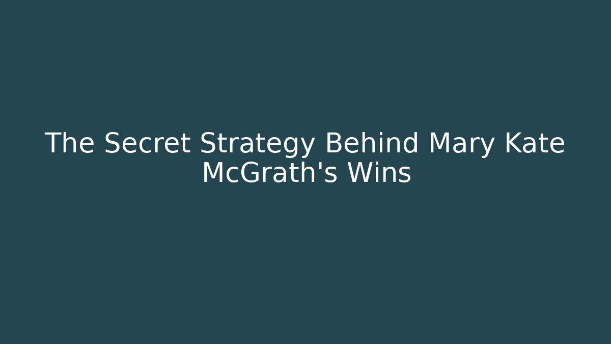 The Secret Strategy Behind Mary Kate McGrath's Wins - V Auction