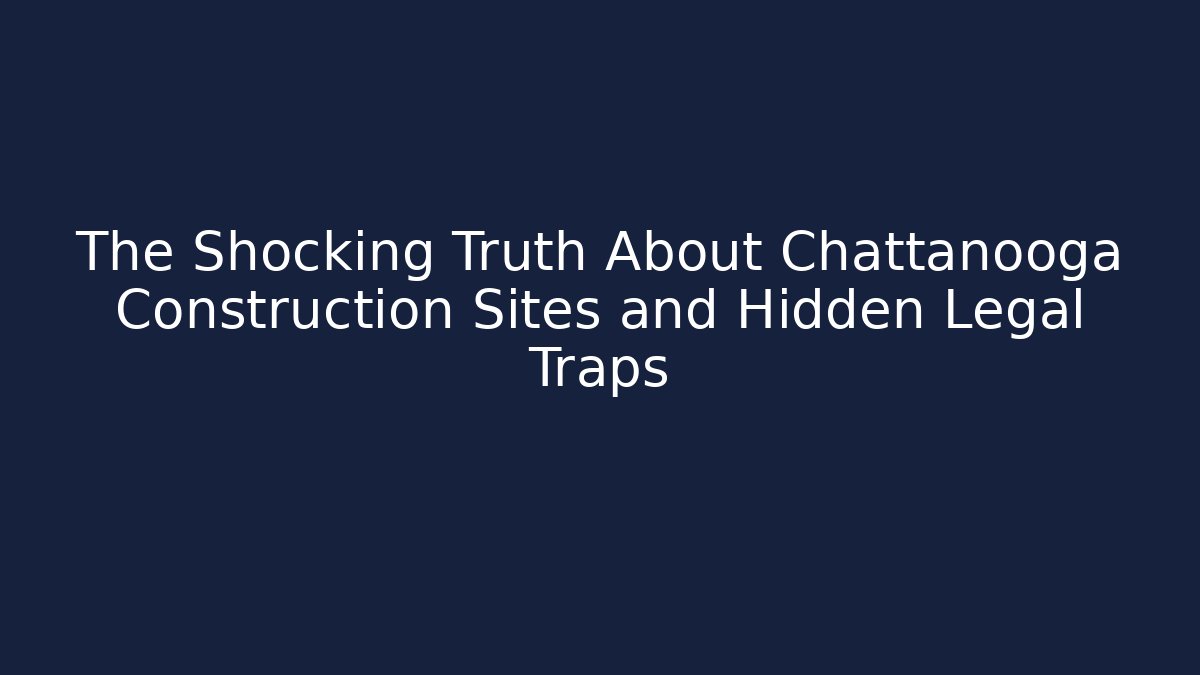 The Shocking Truth About Chattanooga Construction Sites and Hidden Legal Traps - V Auction