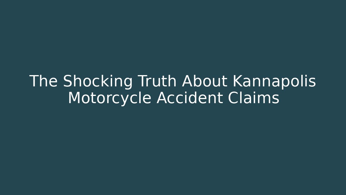 The Shocking Truth About Kannapolis Motorcycle Accident Claims - V Auction