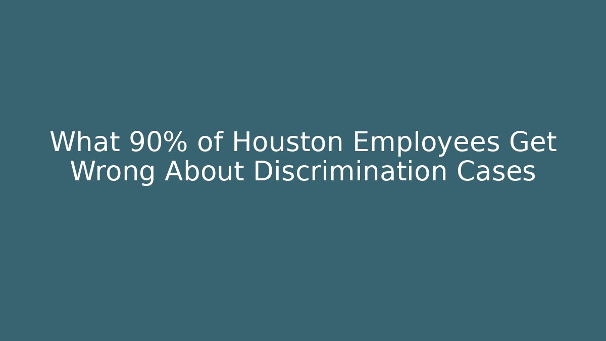 What 90% of Houston Employees Get Wrong About Discrimination Cases - V Auction