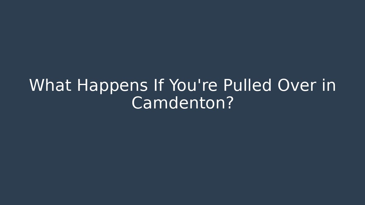 What Happens If You’re Pulled Over in Camdenton? - V Auction