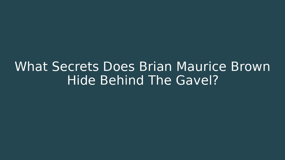 What Secrets Does Brian Maurice Brown Hide Behind The Gavel? - V Auction