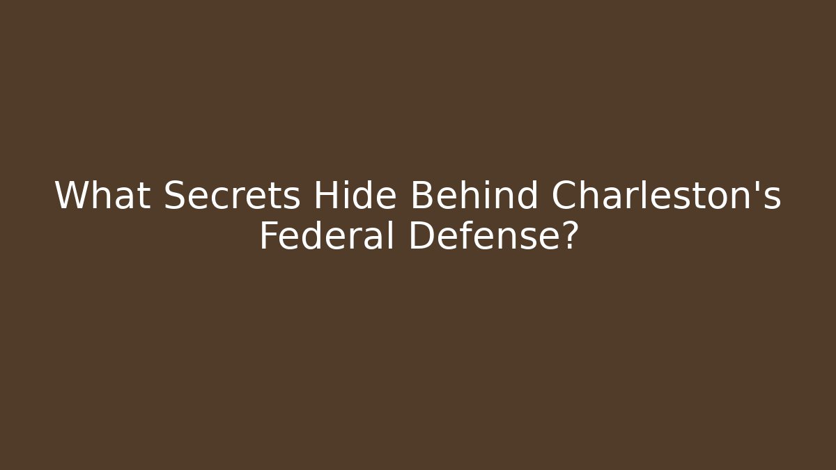 What Secrets Hide Behind Charleston's Federal Defense?