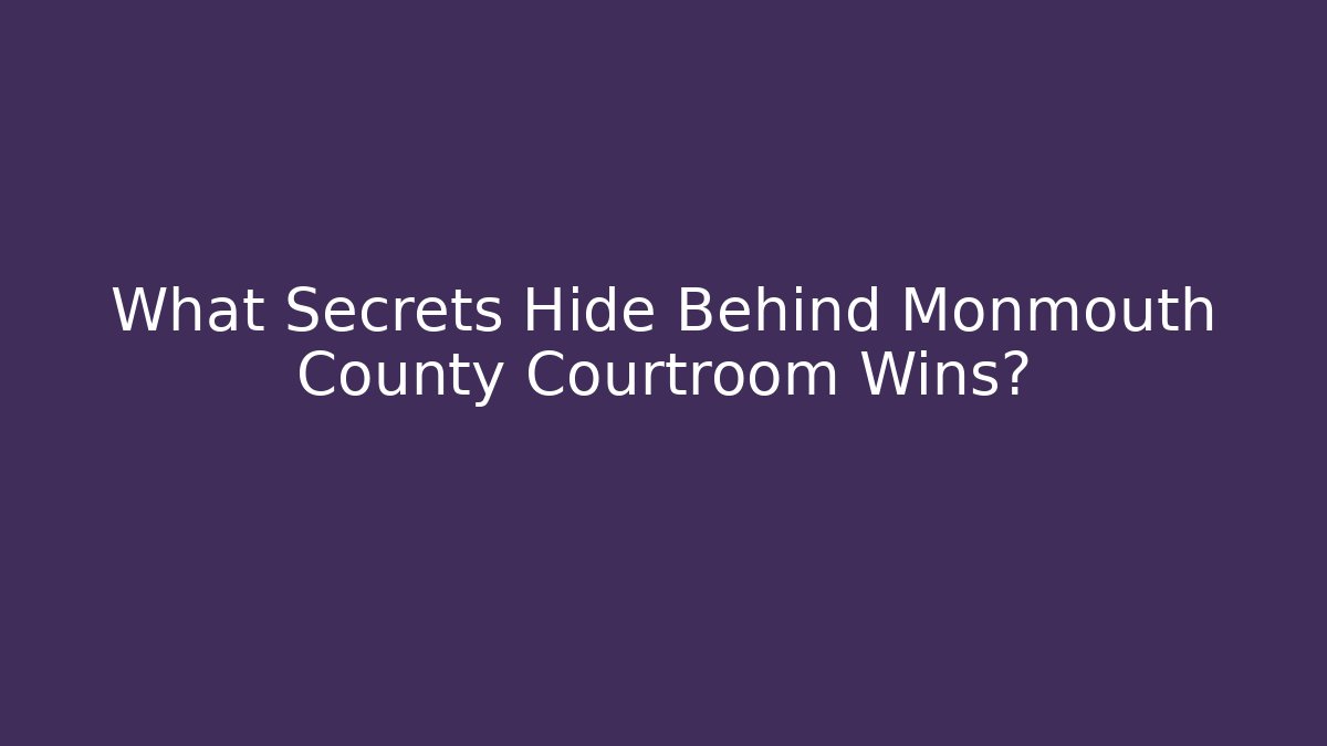 What Secrets Hide Behind Monmouth County Courtroom Wins?