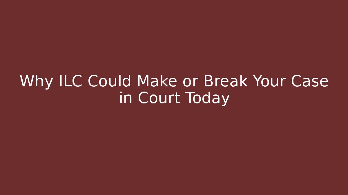 Why ILC Could Make or Break Your Case in Court Today