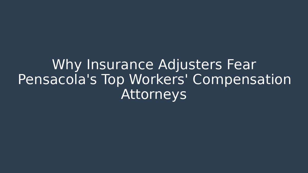 Why Insurance Adjusters Fear Pensacola's Top Workers' Compensation Attorneys - V Auction