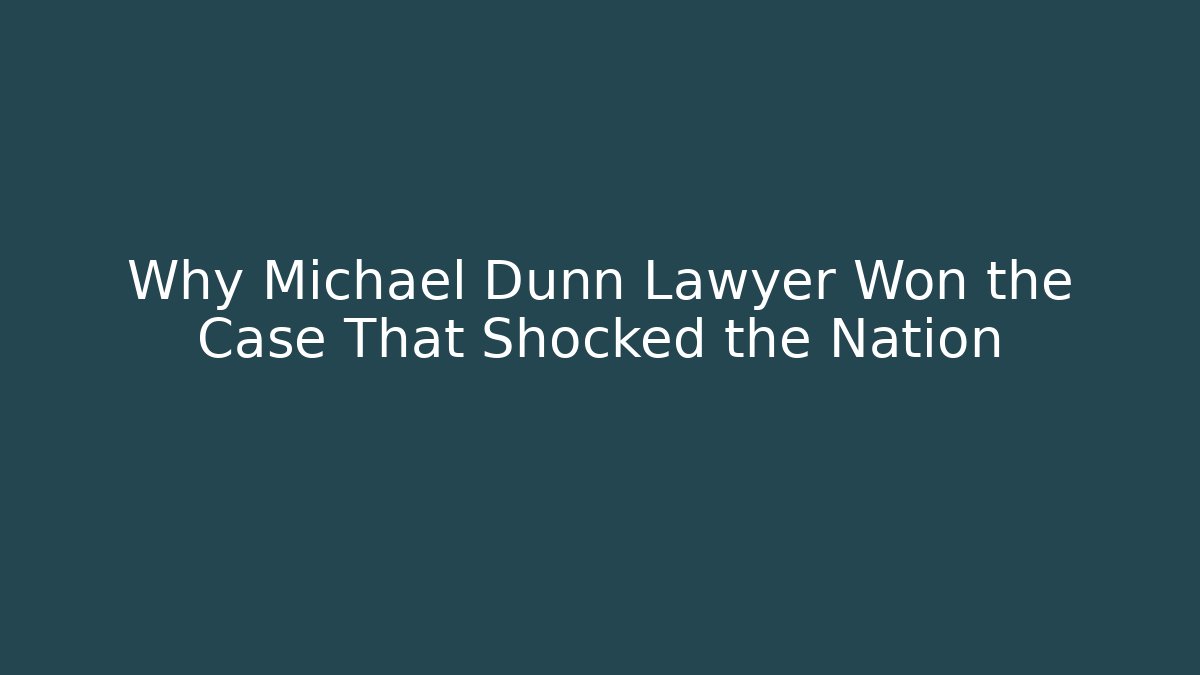 Why Michael Dunn Lawyer Won the Case That Shocked the Nation - V Auction
