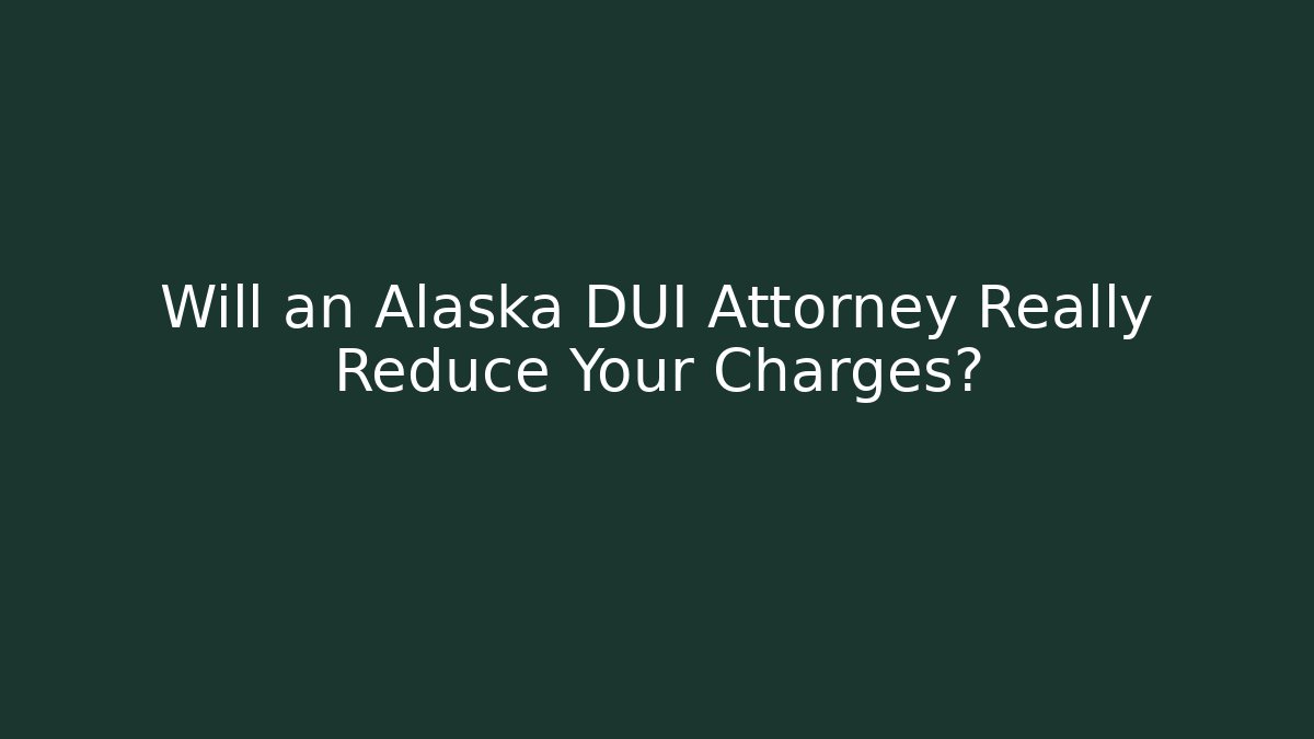 Will an Alaska DUI Attorney Really Reduce Your Charges? - V Auction